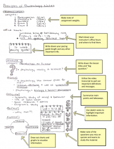 Annotated example of basic sketchnotes